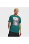 Logo Collage Men's Green Polo Collar T-Shirt