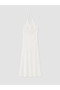 Lcw Vision White Halter Neck A-Line Jean Dress - 7