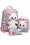 Children's Primary School Bag Set of 3 Plush Detailed Backpack, Lunch Bag, Pen Holder - 6
