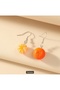 Yiwu New Trendy Orange Fruit Necklace and Drop Earrings Set – Creative Alloy Design |   Fun Casual Fashion Jewelry for Women and Men - 3
