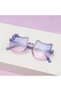 Pink Purple Hellokittyy Pattern Cat Ear Uv400 Protected Girls' Sunglasses Round Model Lightweight Durable Children's Eyewear - 3
