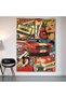 Ford Mustang Vintage Wall Covering Wall Tapestry First Quality Satin Fabric Poster