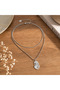 Éloria Abstract Face Figured 316L Stainless Steel Women's Necklace Modern Elegance Gift - 3