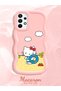 Samsung Galaxy A73 Compatible Case Camera Protector Pink Silicone Couple Phone Case Kitty Pattern - 2