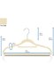 Velvet Clothes Hangers,360 Degree Rotatable Hook, Beige 43 cm, Set of 100 - 2