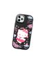 iPhone 11 Pro Compatible Case with Camera Protector Black Silicone Couple Phone Case with Kitty Pattern - 3