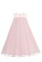 Girls' Evening Gown Floral Applique Pleated Long Dress Set with Detachable Cape - Birthday, Party, Wedding, Graduation (3, 4, 5, 6, 7 Years) - 3