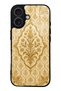 iPhone 17 Ivory Ottoman Gold Design Glossy Phone Case