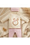 Mila Bunny Embroidered 100% Cotton 3-Piece Baby Set - Bodysuit with Side Snaps, Ribbed Booties and Bottoms - 2