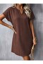 Women's Short Sleeve V-Neck Short Jacquard Wrap Dress