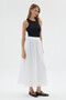 Women's Voile Fabric Crinkled Long Lined Crush Skirt with Pockets - 3