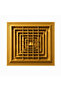 External Dimension: 45X45 - Internal Dimension: 30X30 Gold Painted Square Without Anemostatic Damper - 2