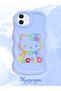 iPhone 11 Compatible Case Camera Protector Blue Silicone Couple Phone Case Kitty Pattern - 2