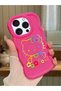 iPhone 12 Pro Compatible Case with Camera Protector Red Silicone Couple Phone Case Kitty Pattern