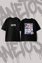 Ice Spice_1 Design Back Printed Cotton Black Oversize T-Shirt