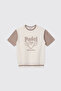 Boy's Crew Neck Ecru T-Shirt