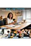 Portable Aluminum Laptop Stands for Desk - BODANBRO Foldable Height Adjustable Lightweight Desktop Holder - Compatible with Macbook Chromebook and Matebook - 2