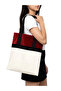 Color Transition Tote Bag (Burgundy/White)