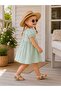 Summer Baby Dress 100% Cotton Muslin Fabric with Buttons on the Back and Embroidery on the Front - 3