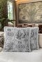 Vintage Toile De Jouy Fringed Pillowcase - Classic Pastoral Gray Cream Mink Tassel Throw Pillow Cover