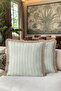 Striped Elegant Pastel Fringed Pillowcase - Mint Bohemian Nordic Mink Tassel Throw Pillow Cover - 7