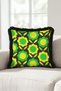 Retro Floral Pattern Floral Fringe Pillowcase-Vintage Botanical Yellow Black Tassel Throw Pillow Cover - 6