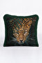 Exotic Leopard Safari Fringe Pillowcase - Wild Jungle Brown Green Tassel Throw Pillow Cover - 7