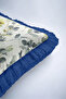 Botanical Leaf Fringe Pillowcase - Watercolor Floral Blue Green Navy Blue Tassel Throw Pillow Cover - 8