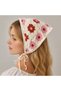 Knitted Triangle Pink Coffee Cream Bandana Alaçatı Hair Band Women Teen Girls Kids Summer Bohemian Vintage Korean Style Sunflower - 4