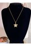 Women's Stainless Steel Gold Color Star Stone Necklace - 3