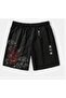 Unisex Oversize Relaxed Fit High Waist Special Design Printed Summer Shorts