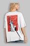 Statue of Liberty White Oversize Country City Back Printed Unisex T-Shirt 100% Cotton Premium - 3