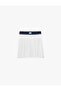 Slim Fit Label Detailed Tennis Skirt with Mini Shorts