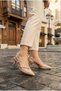 155-7350 Buckle Detailed 6 cm Heel Height Comfortable Women's Shoes - 3
