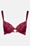 Women 3 Pieces Wide Strap Push Up Bra, Multicolor - 6