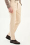 Straight Super Slim Fit Belted Men's Trousers Beige - 38138.23Y - 4