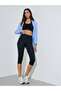 Black Solid Cropped Leggings