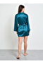 Teal Pack Of 3 - Lace Bralette, Shorts And Robe - 8