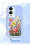 Vivo Y29T 5g Compatible Case Camera Protector Blue Silicone Couple Phone Case Floral Pattern - 2