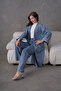 Women's Pearl Detailed Denim Kimono Cardigan Bottom-Top Set - 7