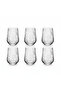 6 PCS Clear Etched Floral Glass Tumbler Set – 10.5×8 cm - 2