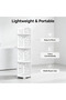 FFD 4-Tier Waterproof PVC Corner Shelf - White Freestanding Storage Rack for Bathroom, Living Room & Balcony (18x100x18 cm) - 3