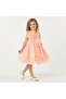 Round Neck Sleeveless Dress with Bow Accent - 2