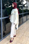 Muslin Shawl Lace-Up Blouse - Cream - 4