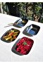 6-Piece Stainless Steel Cornered Kayak Appetizer Bowl 14 cm Mini Serving Presentation Bowl Breakfast Plate - 6