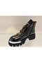 Genuine Leather Patent Leather Lightweight and Thick Soled Boots Women's Shoes - 3