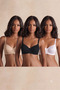 New Pearl, Women's Bra, Underwire Non-Support Basic Bra, Gathering and Minimizing Fixed Strap Bra - 2