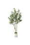 122cm Premium Lifelike Double Trunk Artificial Olive Tree – Real Touch Faux Potted Floor Plant for Minimalist Interior Styling - 4