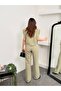 Women's Sleeveless Double-Breasted Blazer Vest Pants Set - 2