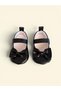 Baby Girl Bowknot Velcro Shiny Patent Leather Booties Shoes First Step Shoes Ballet Flats - 7